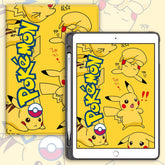 Carton Pika iPad Protective Case TriFold PU Cover - HelloAnimeCases